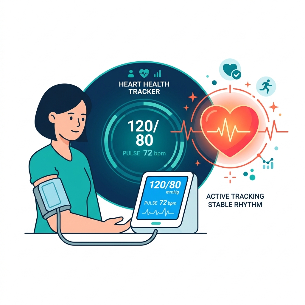 Minimalist flat vector cartoon illustration of heart health and clean arteries for cholesterol management