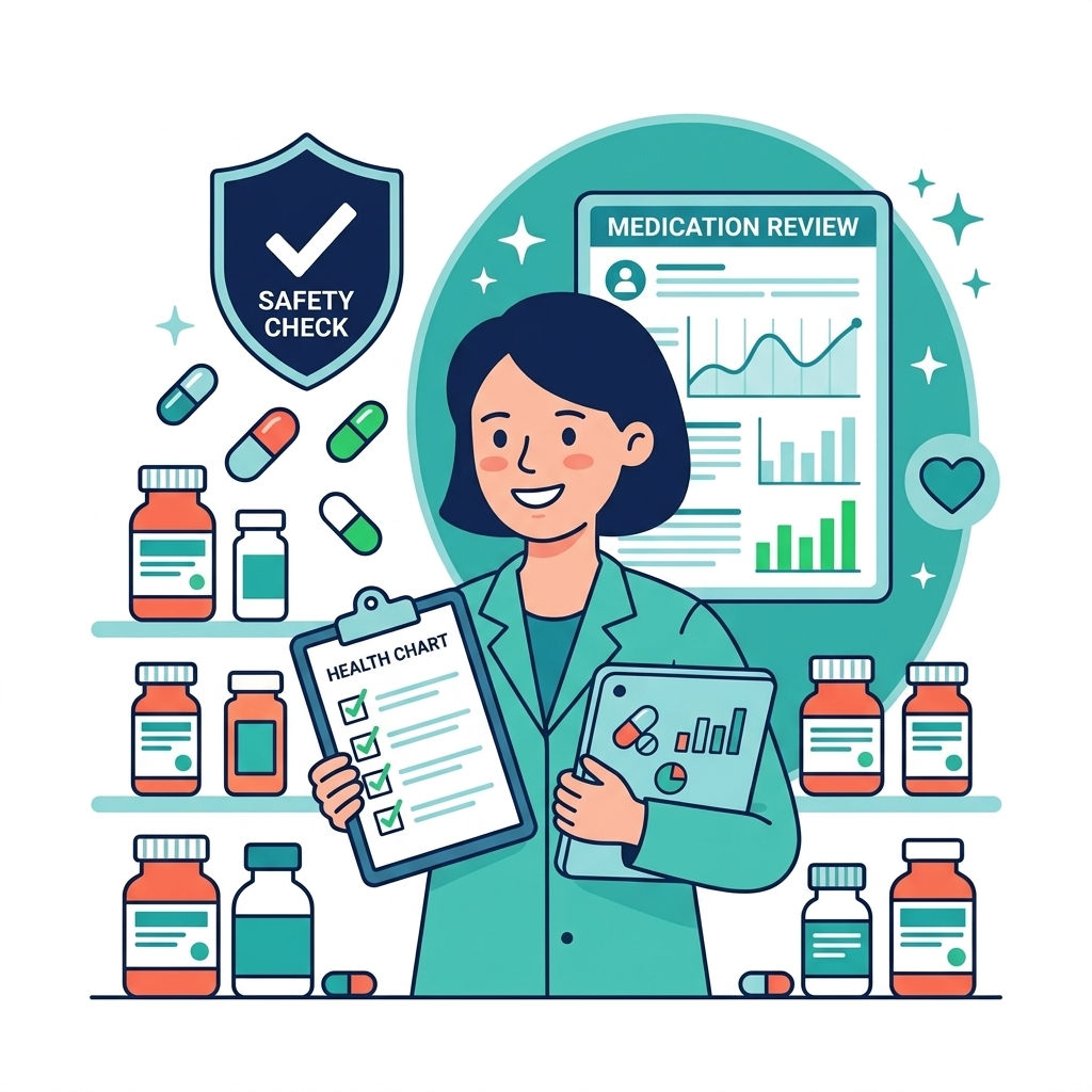 Illustration of Medication Therapy Management (MTM)